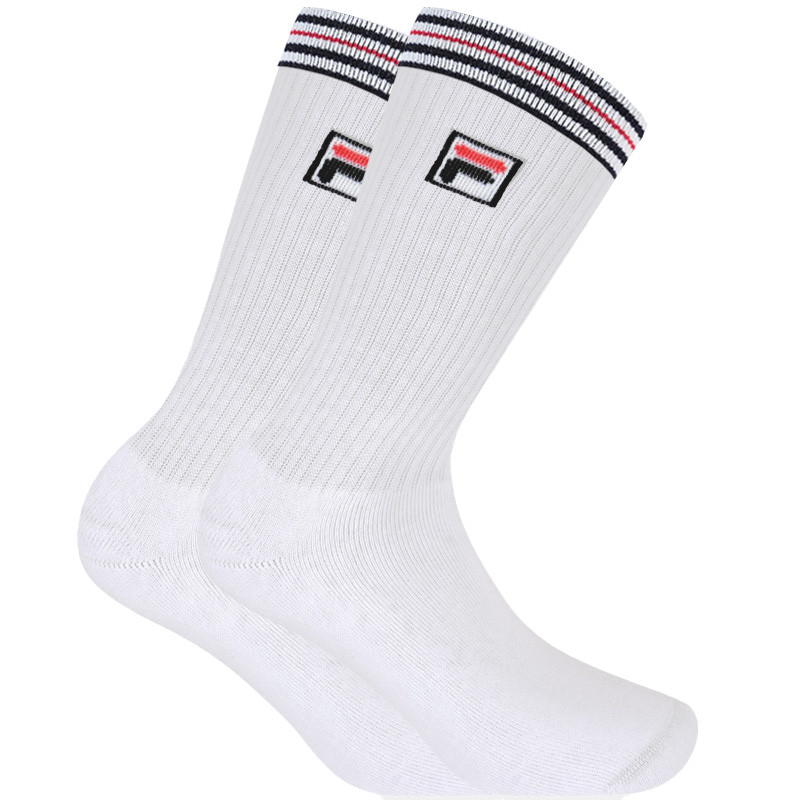 Chaussettes de tennis Fila Borg blanches vintage