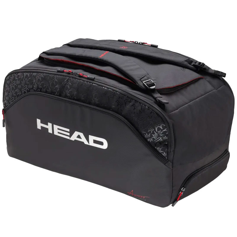Sac de padel Head Coello Pro X Duffle bag 2025 noir et rouge