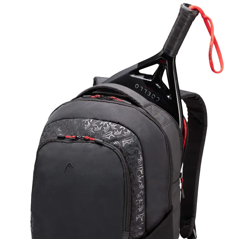 Sac à dos tennis Head  Backpack Coello Pro X noir et rouge