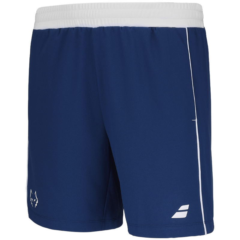 Short de padel Babolat Juan Lebron bleu marine et blanc