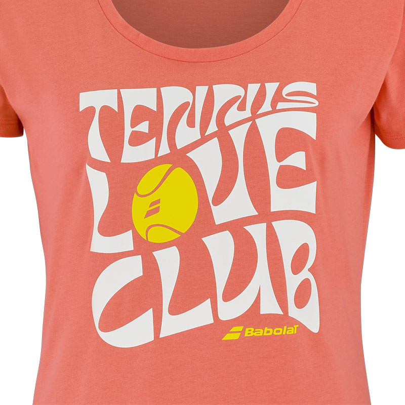 Tee-shirt femme Babolat big Flag Tee rose