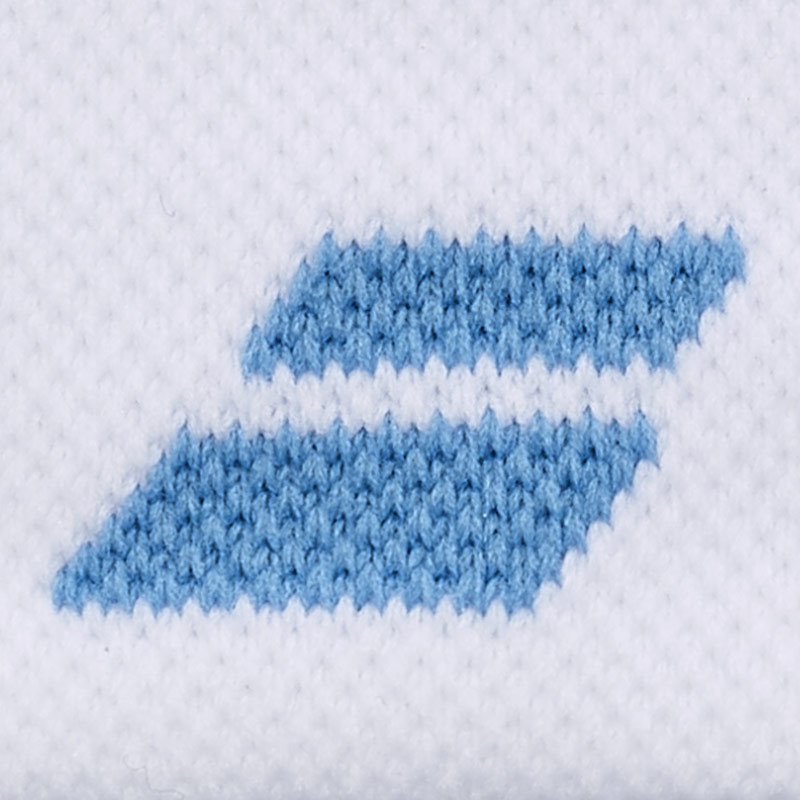 Poignets éponge Babolat Wristband blanc-bleu