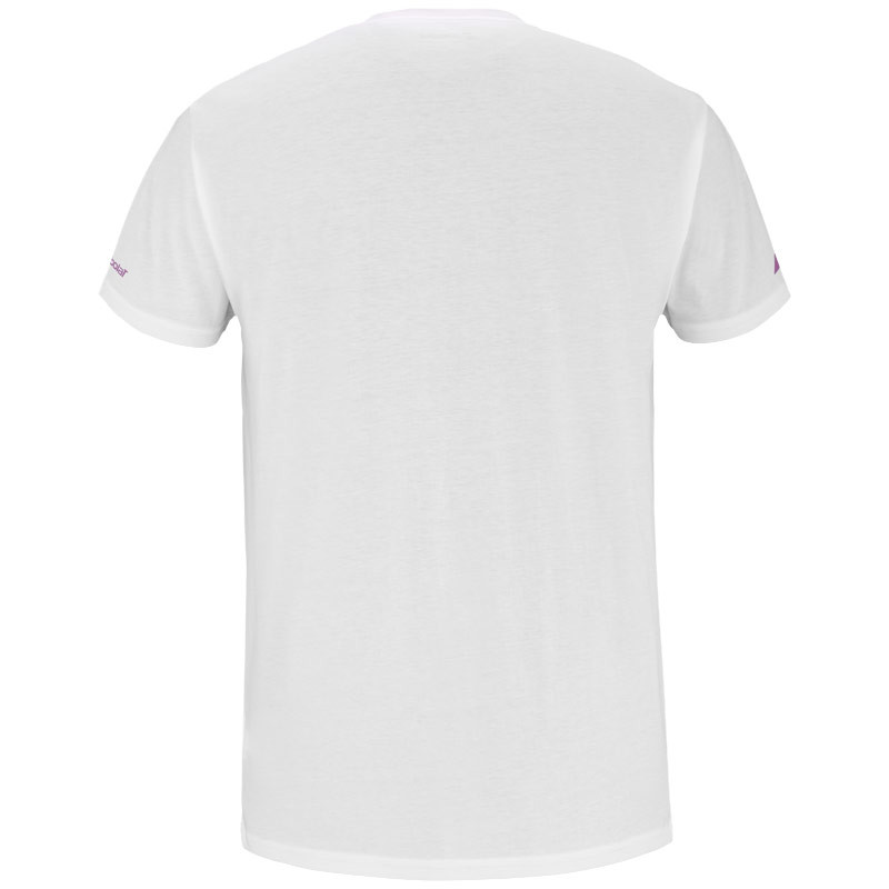 Tee-shirt padel coton Babolat Juan Lebron blanc