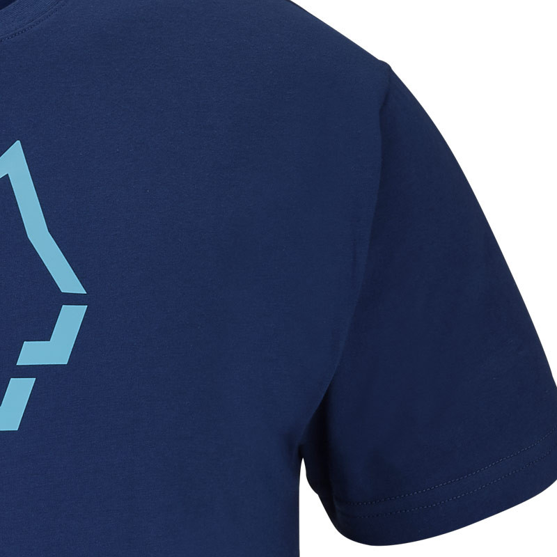 Tee-shirt padel coton Babolat Juan Lebron bleu marine