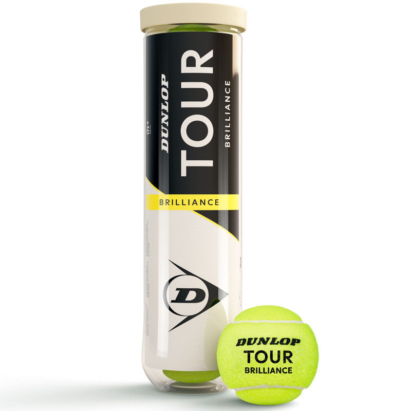 Tube 4 balles Dunlop Tour Brillance