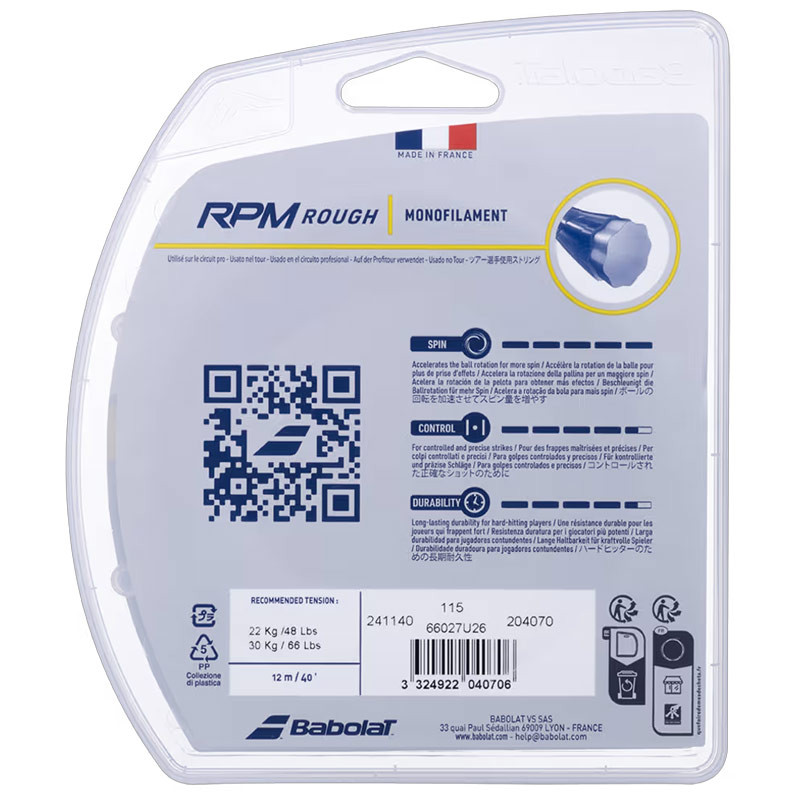 Rpm Rough Cordage de tennis Babolat RPM Rough