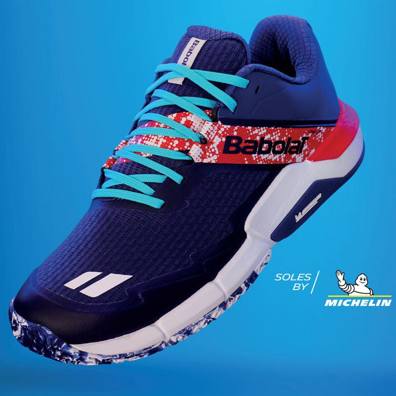 Babolat Movea 2 bleu et rouge - Chaussure de padel confortable et stable