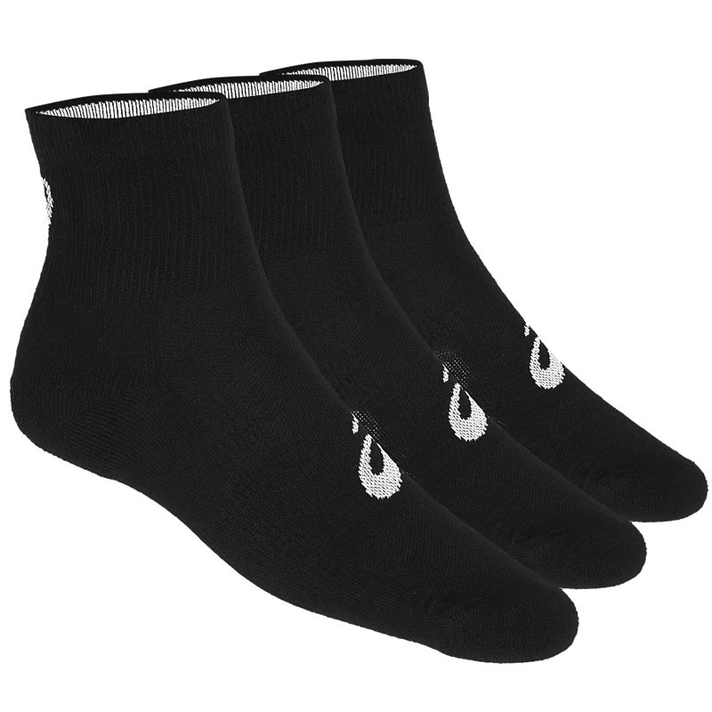 Chaussettes de tennis Asics Quarter noires 3 Packs