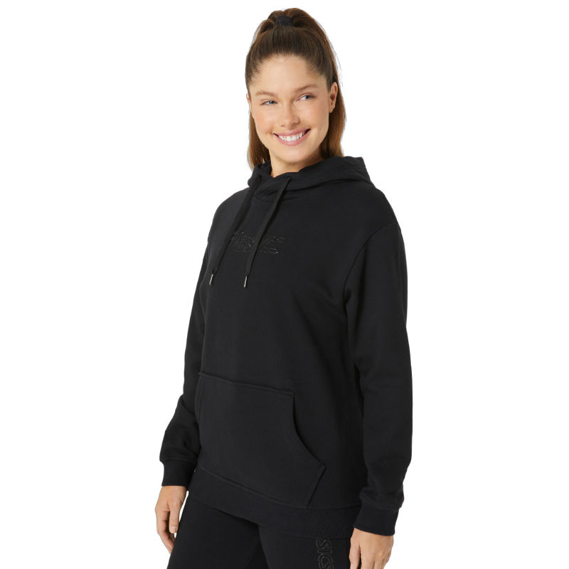 Sweat capuche femme Asics Logo Hoddy noir