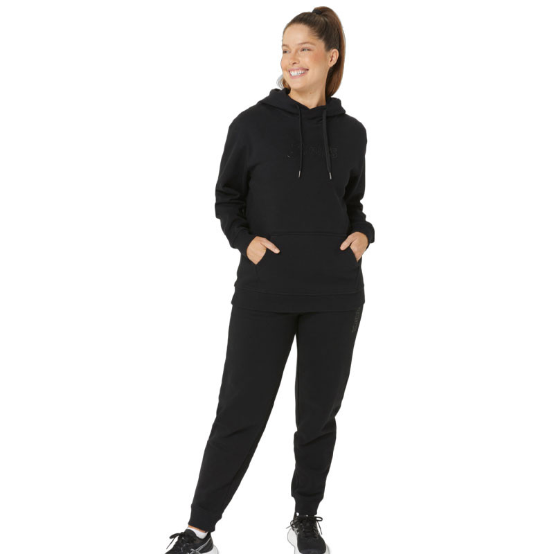 Sweat capuche femme Asics Logo Hoddy noir