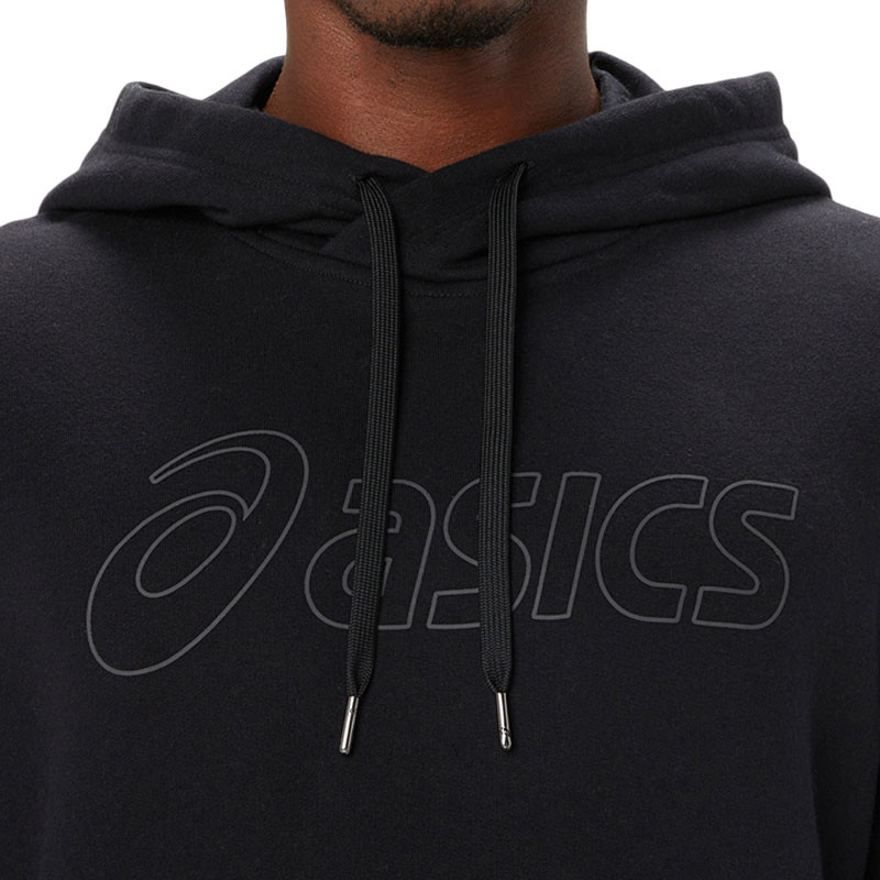 Sweat molleton capuche Asics logo noir