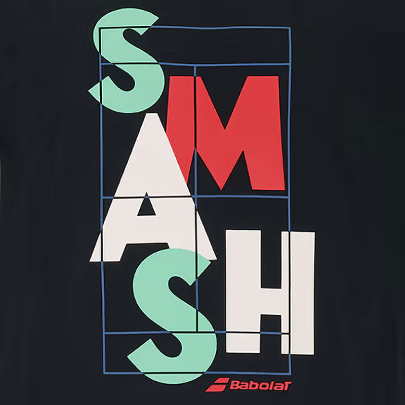 Tee-shirt de tennis Babolat Exercise Smash noir