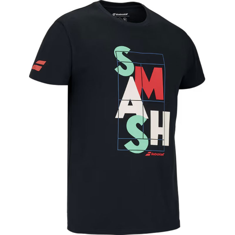 Tee-shirt de tennis Babolat Exercise Smash noir