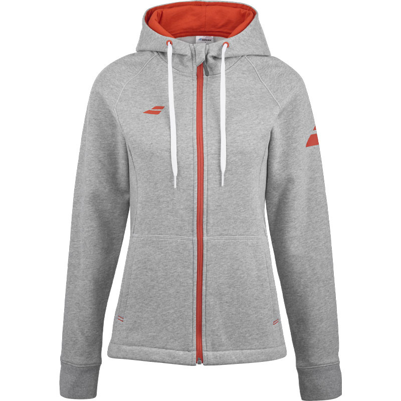 Veste capuche femme Babolat Exercise gris-orange