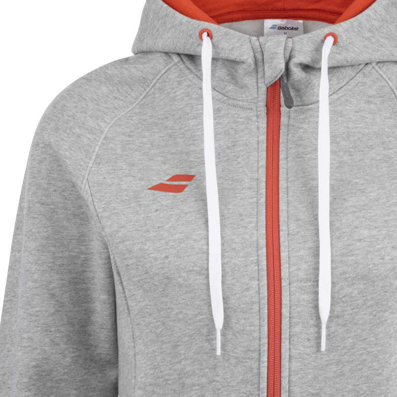 Veste capuche femme Babolat Exercise gris-orange