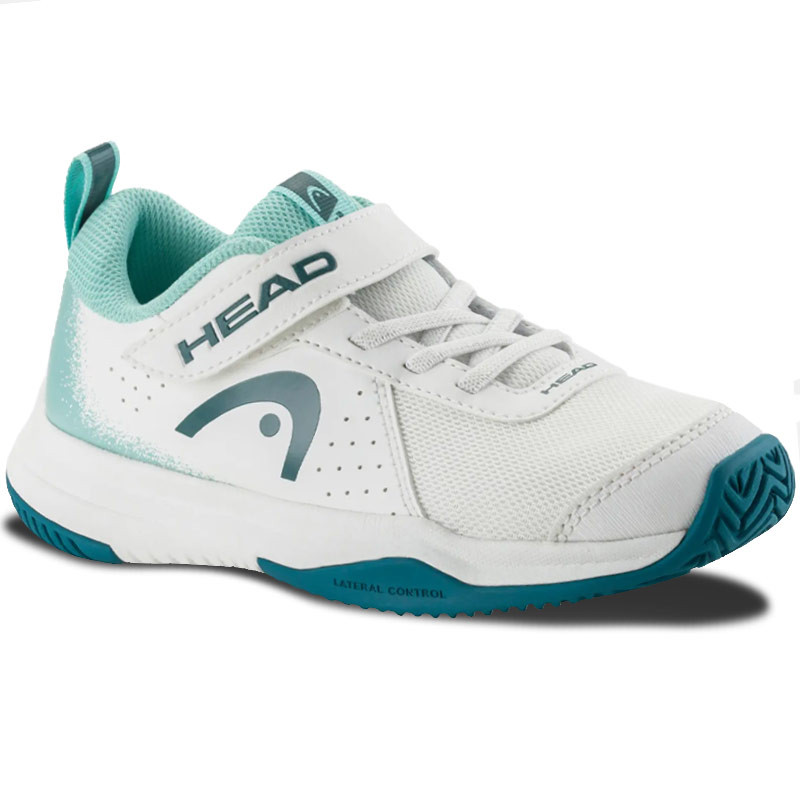 Head Sprint Velcro 4.0 junior - Chaussures tennis enfant blanches et bleues