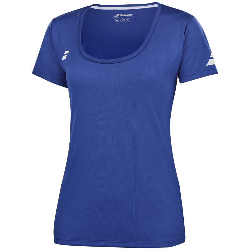 Tee-shirt de tennis fille Babolat Play Top bleu marine