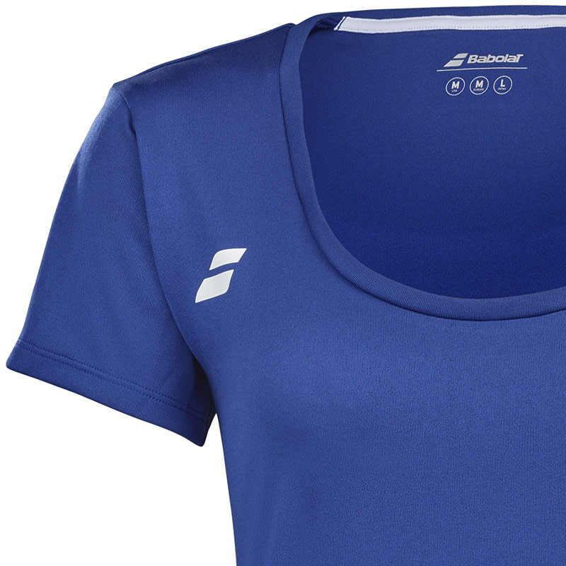 Tee-shirt de tennis fille Babolat Play Top bleu marine