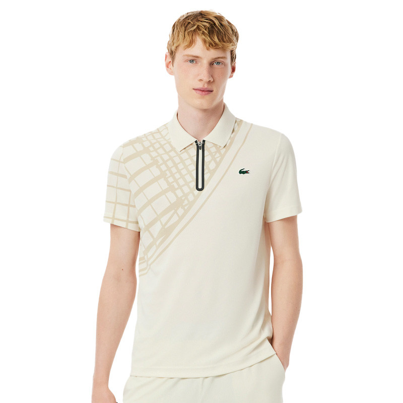 Polo de tennis Lacoste Graphic Ultra Dry beige