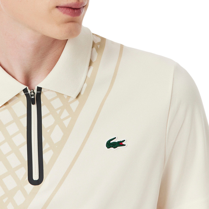 Polo de tennis Lacoste Graphic Ultra Dry beige