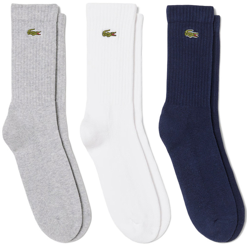Chaussettes de tennis Lacoste 3 couleurs