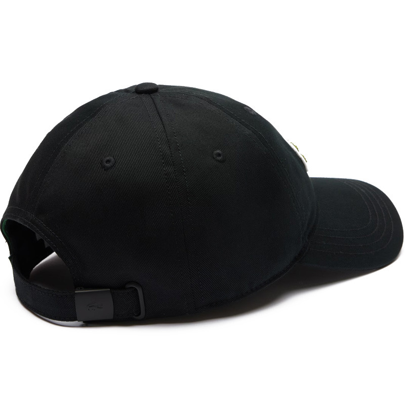 Casquette Lacoste Coton Twill noire grand logo
