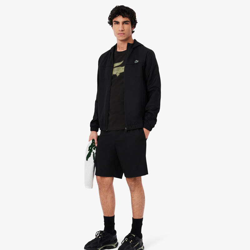 Tee-shirt Lacoste Sport logo 3D noir et vert