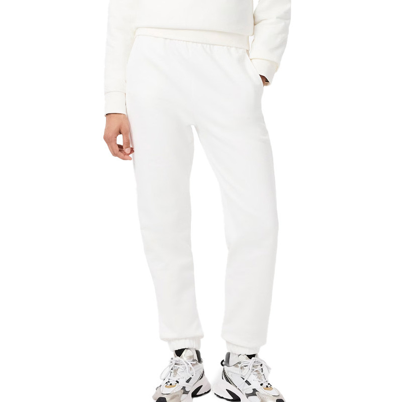 Pantalon de survêtement Lacoste femme molleton blanc