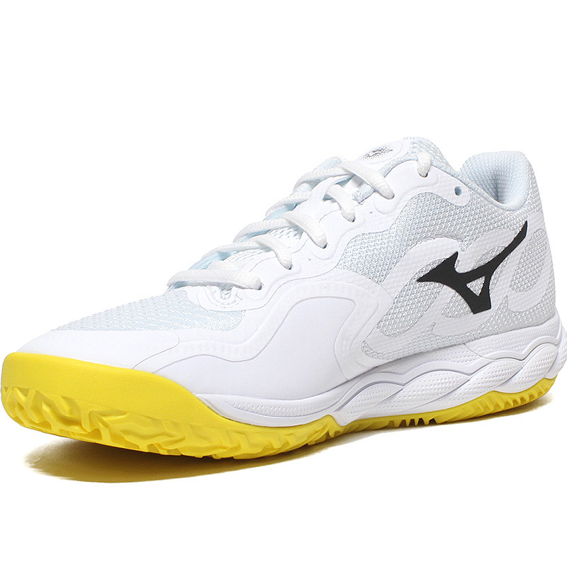 Mizuno Wave Enforce Court Clay femme blanc et jaune