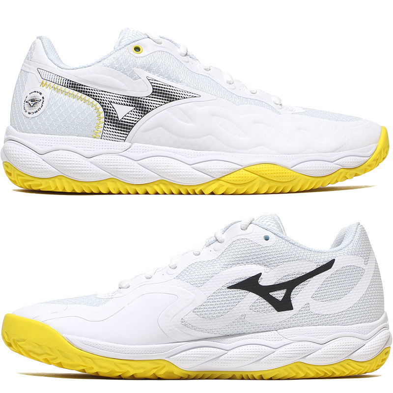 Mizuno Wave Enforce Court Clay femme blanc et jaune
