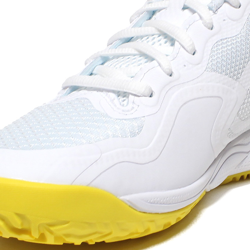 Mizuno Wave Enforce Court Clay femme blanc et jaune