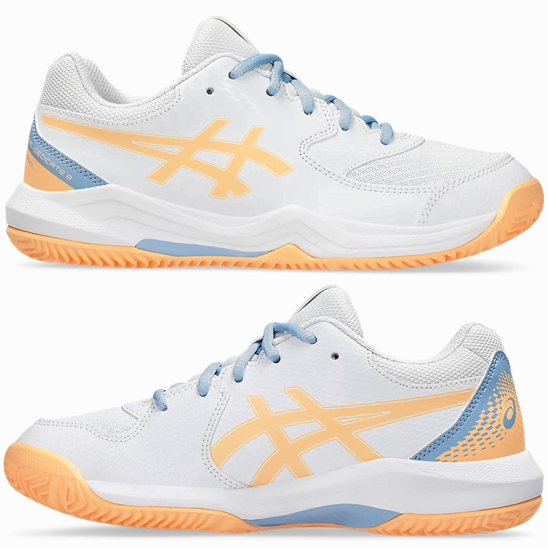 Asics Gel Dedicate 8 GS junior padel blanc-orange