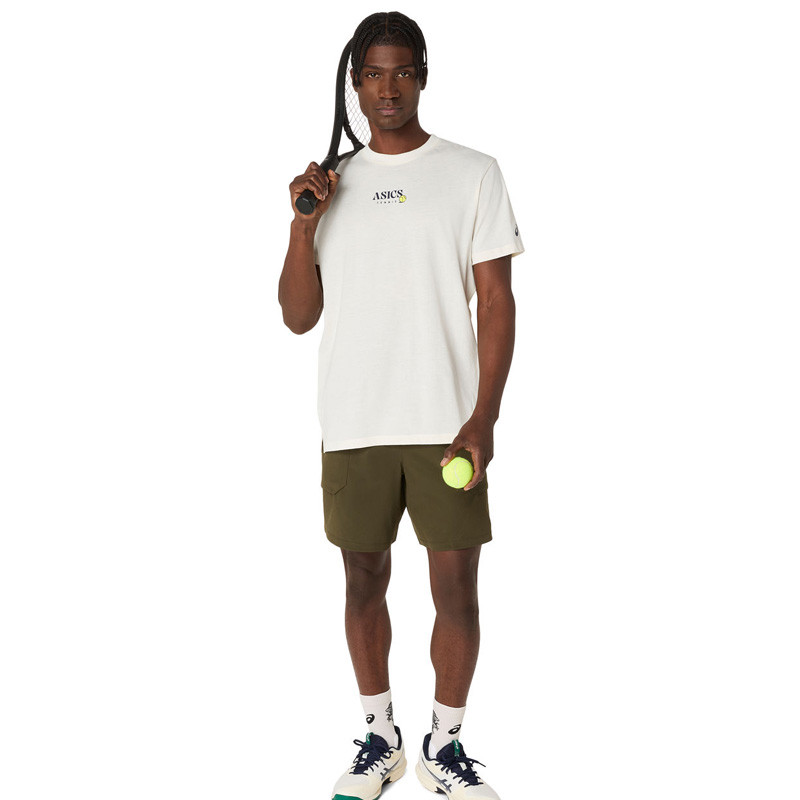 Tee-shirt de tennis Asics Seasonal Graphic beige clair