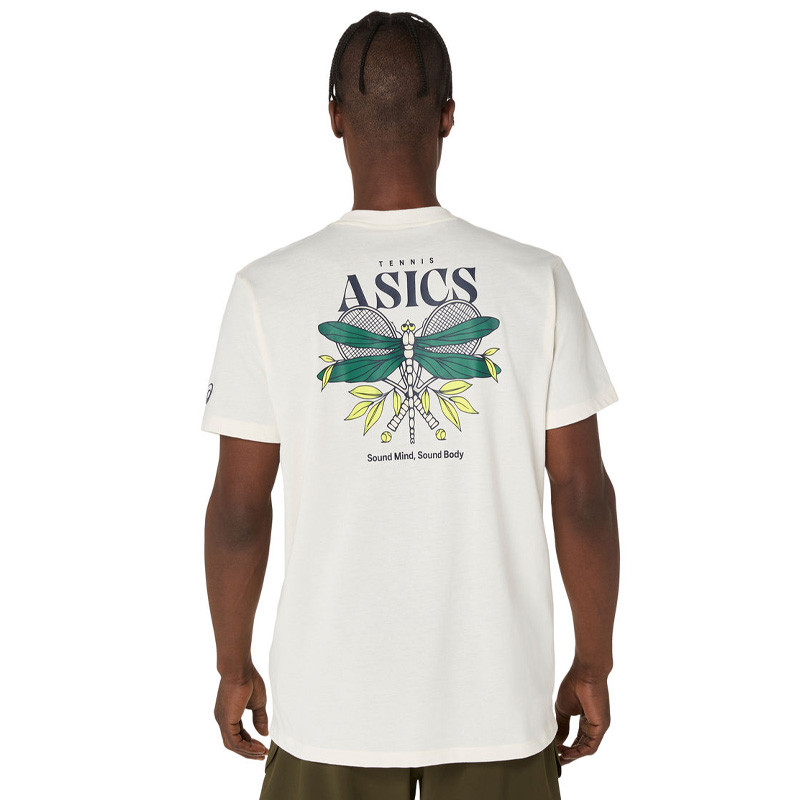 Tee-shirt de tennis Asics Seasonal Graphic beige clair