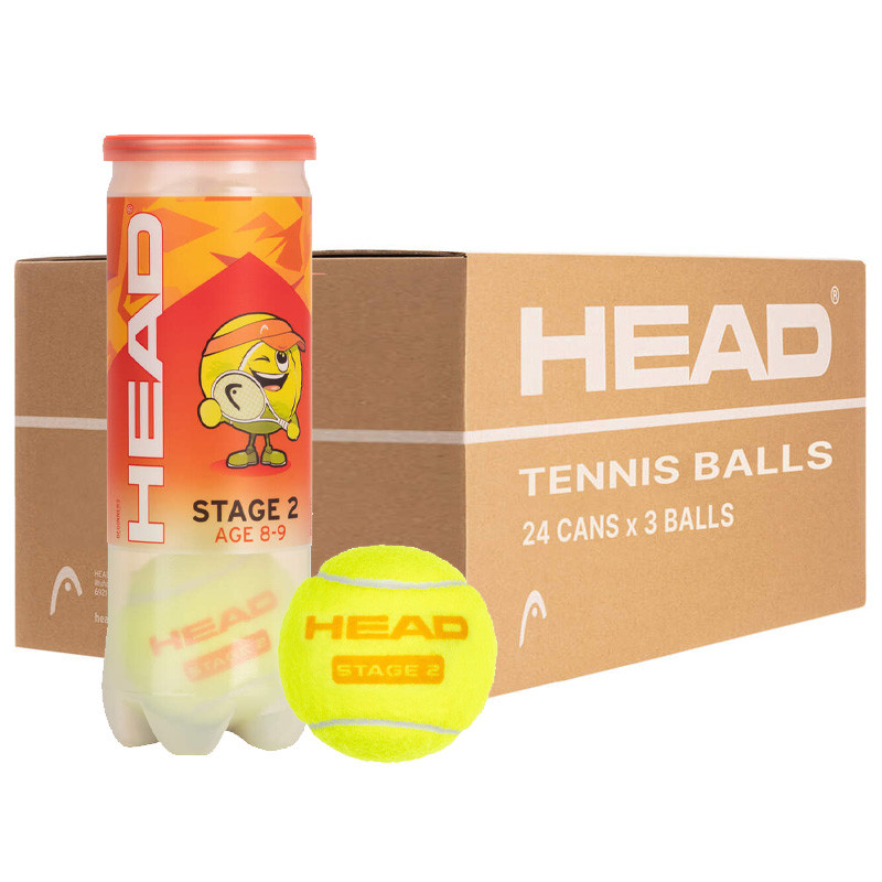 Carton de 24 tubes de 3 balles Head Stage 2 Orange