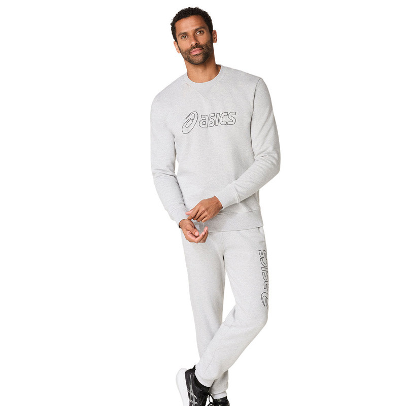 Sweat molleton Asics logo gris clair
