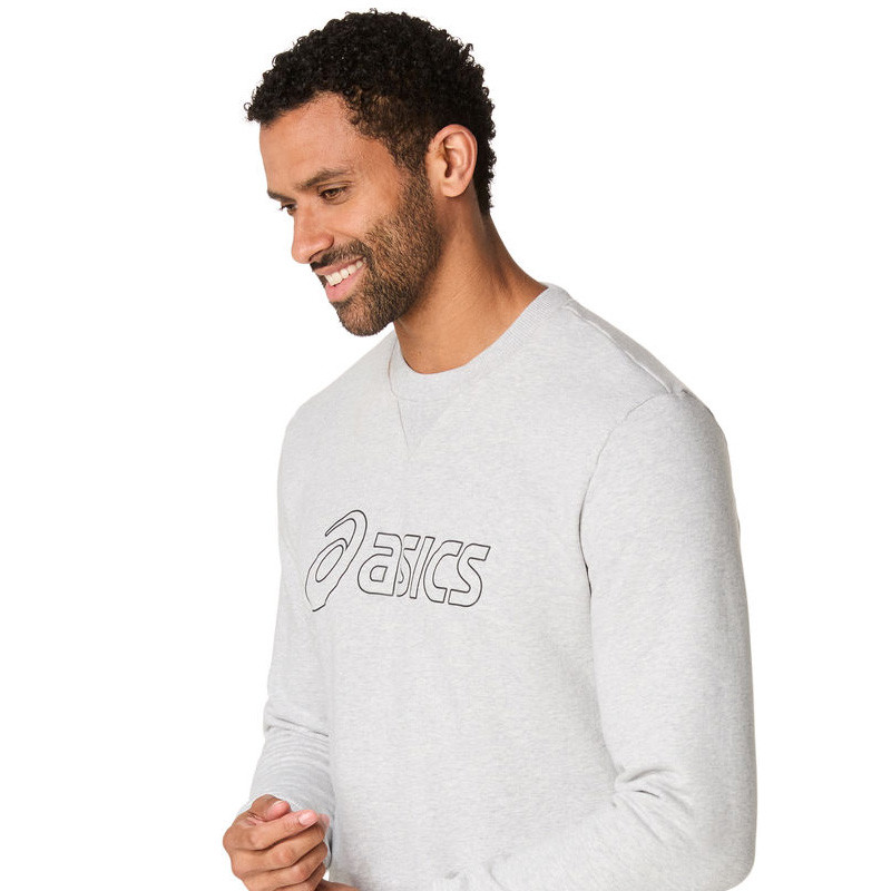 Sweat molleton Asics logo gris clair