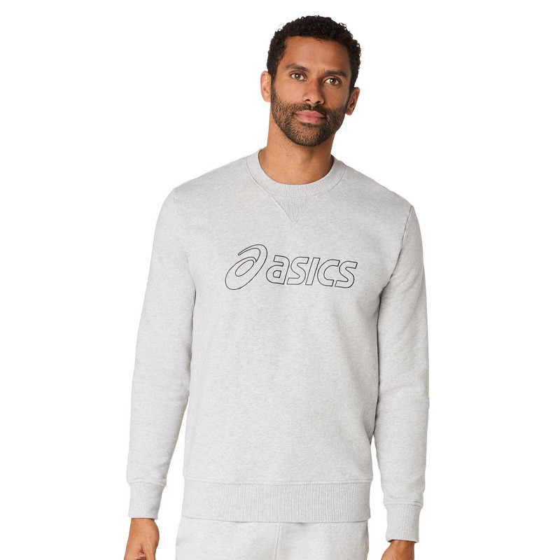 Sweat molleton Asics logo gris clair