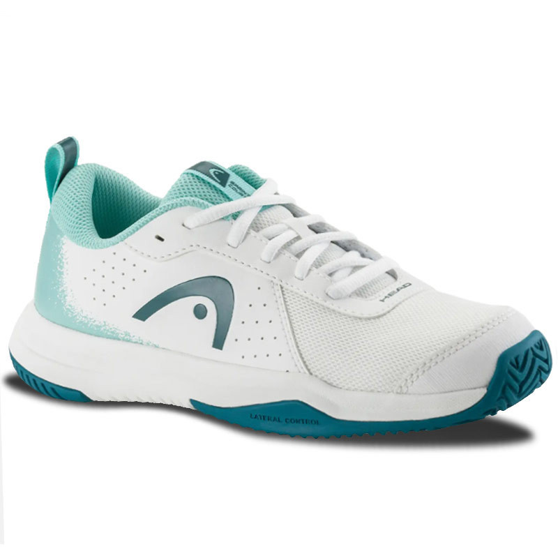 Head Sprint Court 4.0 Junior - Chaussures tennis enfant blanches et turquoise