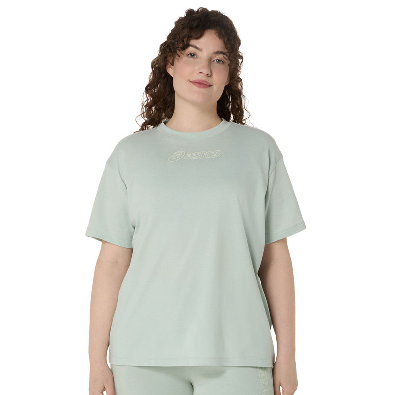 Tee-shirt femme Asics Logo vert