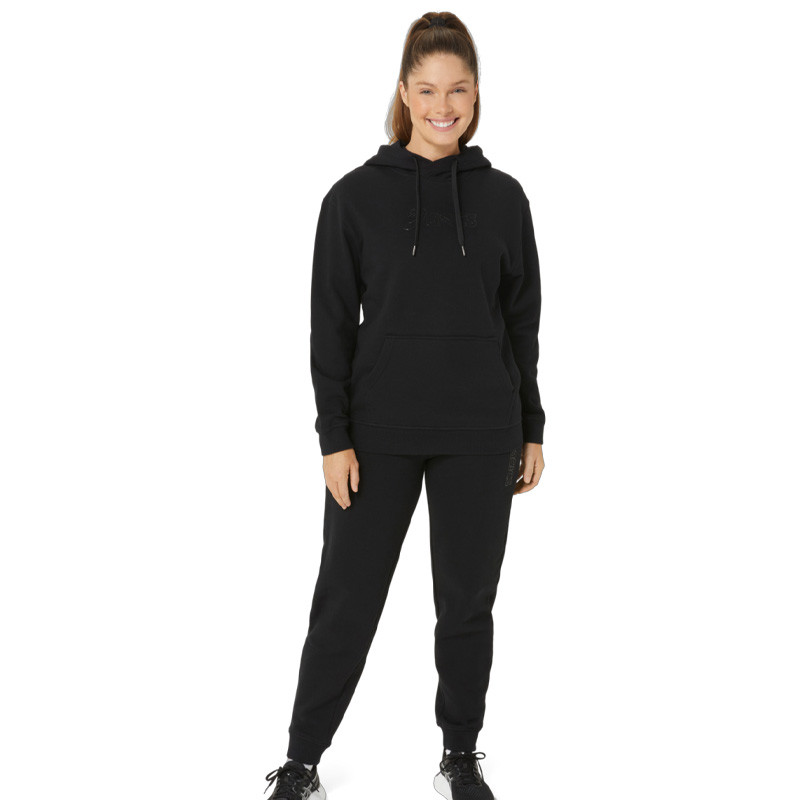 Pantalon de sport molleton femme Asics Logo noir