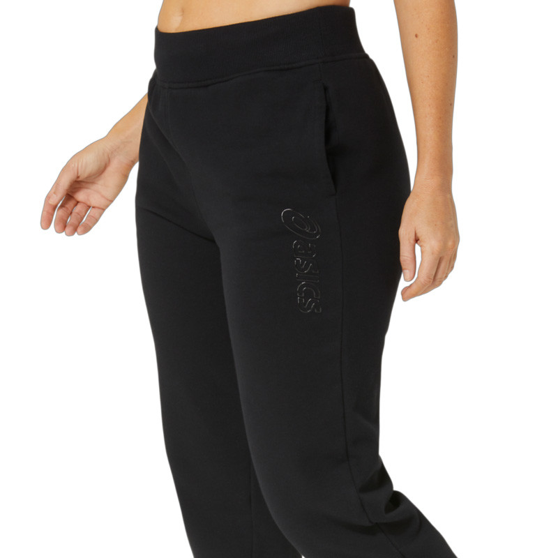 Pantalon de sport molleton pour femme Asics Logo coloris noir