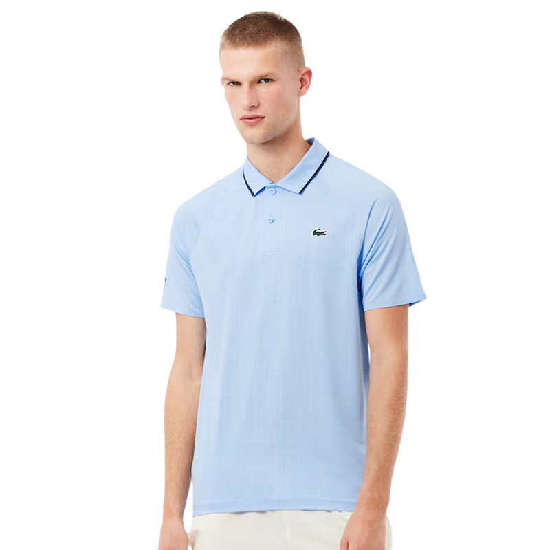 Polo Lacoste x Novak Djokovic US Open session jour bleu clair