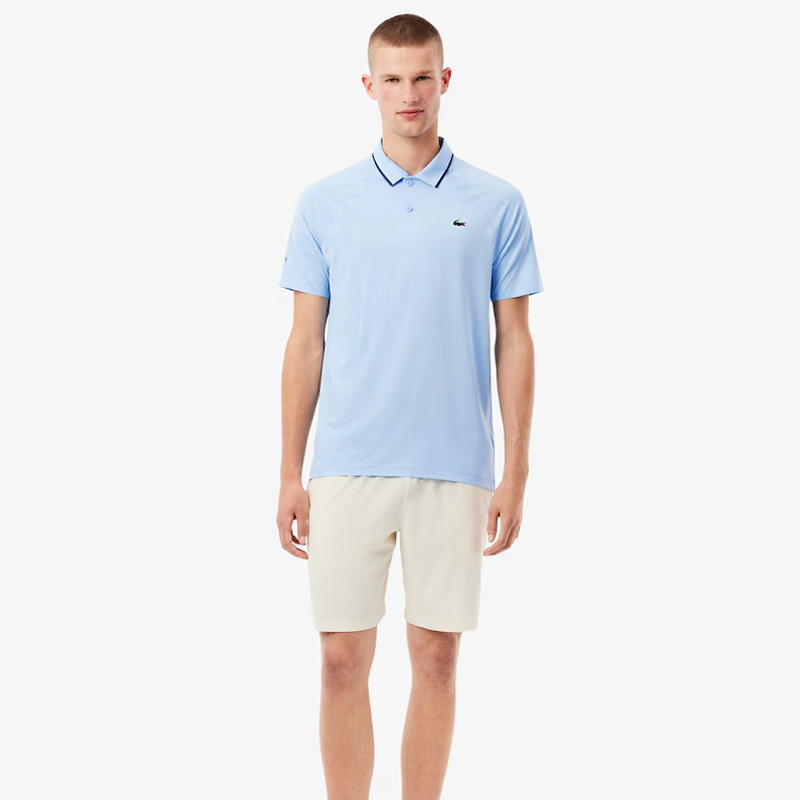 Polo Lacoste x Novak Djokovic US Open session jour bleu clair