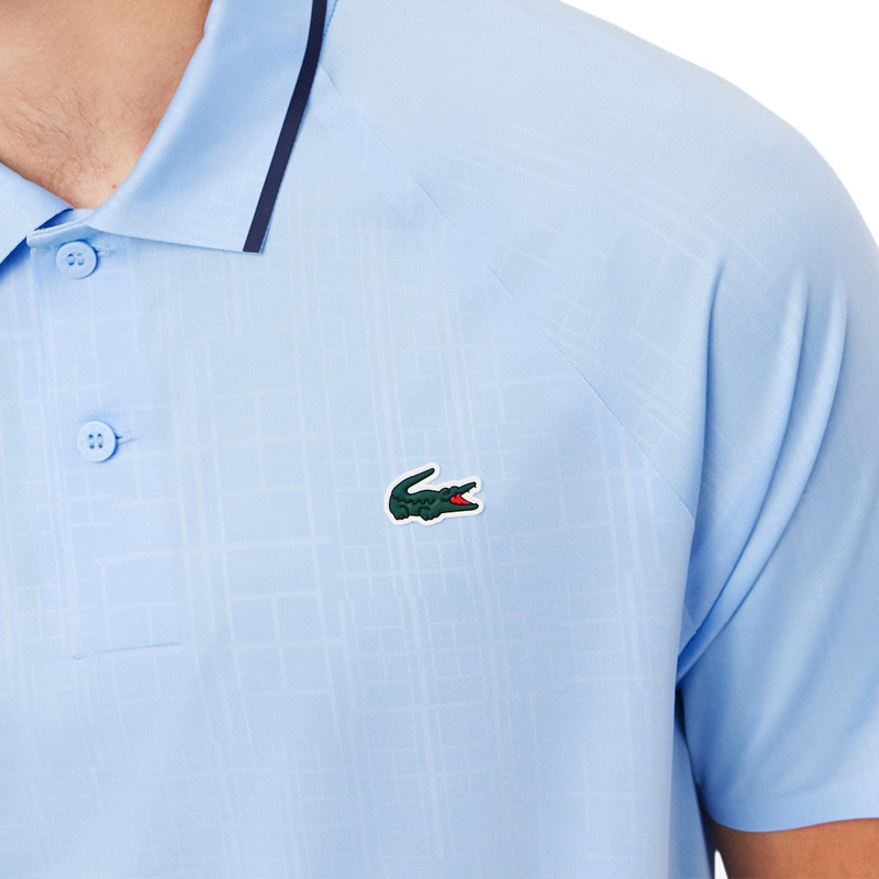 Polo Lacoste x Novak Djokovic US Open session jour bleu clair