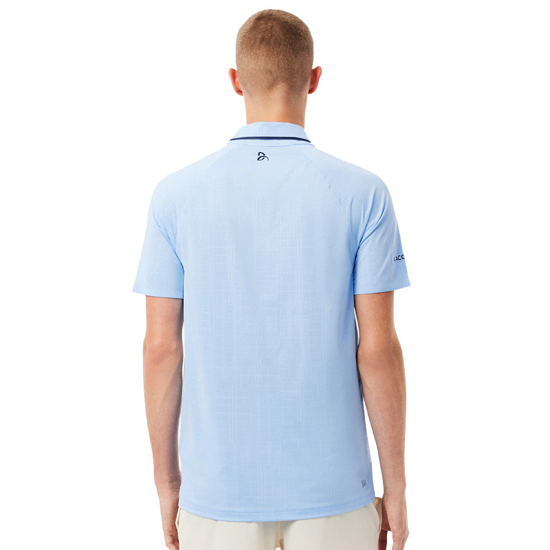 Polo Lacoste x Novak Djokovic US Open session jour bleu clair