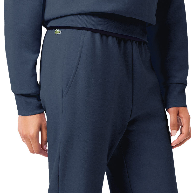Pantalon de survêtement Lacoste femme molleton bleu marine