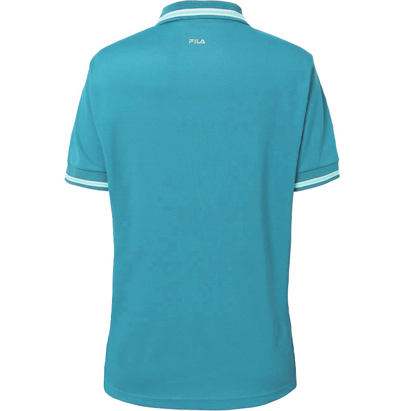 Stock ok Polo de tennis Fila Button Piro bleu turquoise