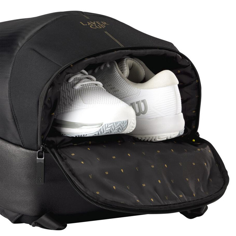 Sac à dos Wilson RF Backpack Laver Cup noir et doré