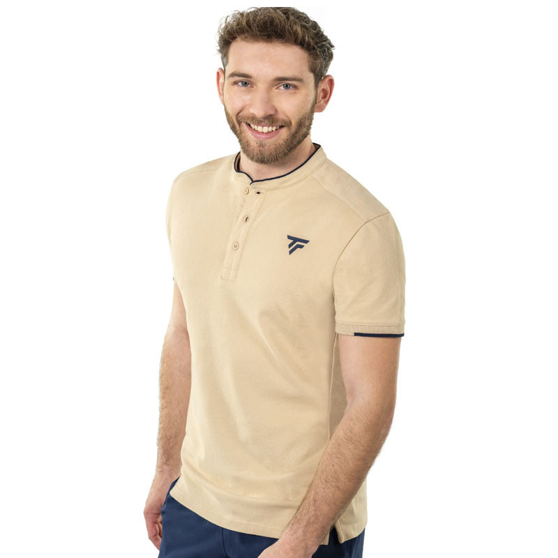 Polo piqué homme Tecnifibre Tech beige